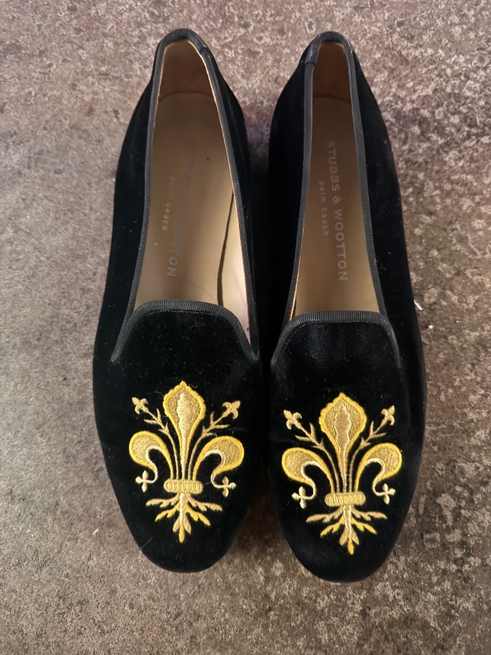 Stubbs and wootton velvet slippers. Women 8.5 used